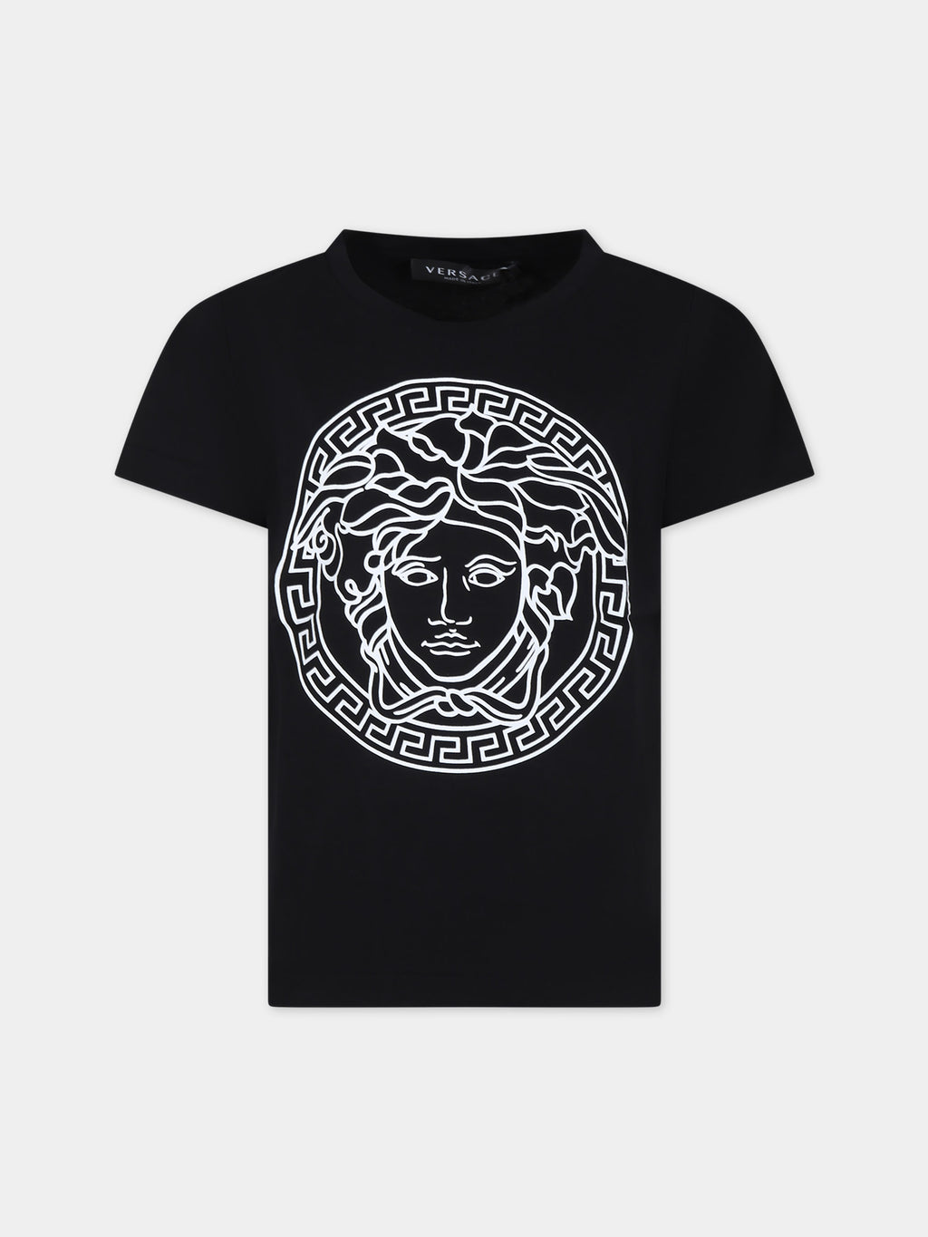 Black t-shirt for kids with Medusa